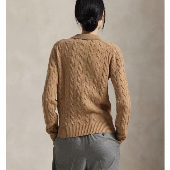 Polo Ralph Lauren Cable knit collar cashmere wool sweater - Picture 3 of 5